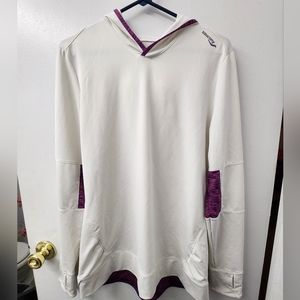 Saucony long sleeve hooded tech shirt women's XL white
